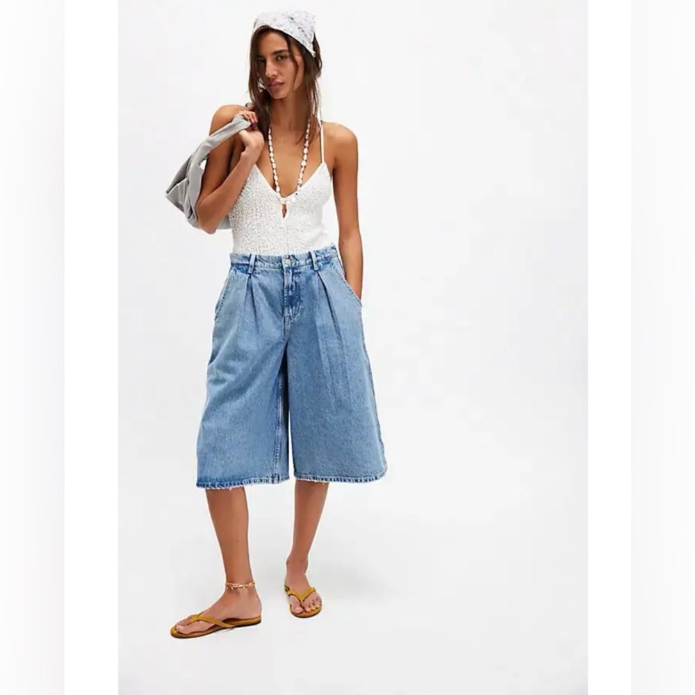 Free People CRVY Antonia Culotte Crop Size 28